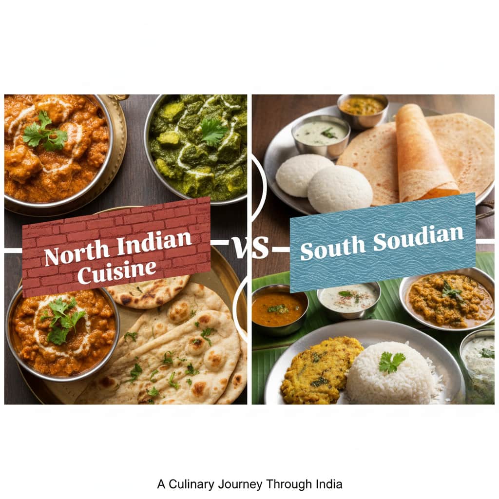 North Indian vs South Indian food